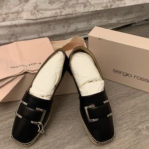 Sergio Rossi brand new leather espadrilles